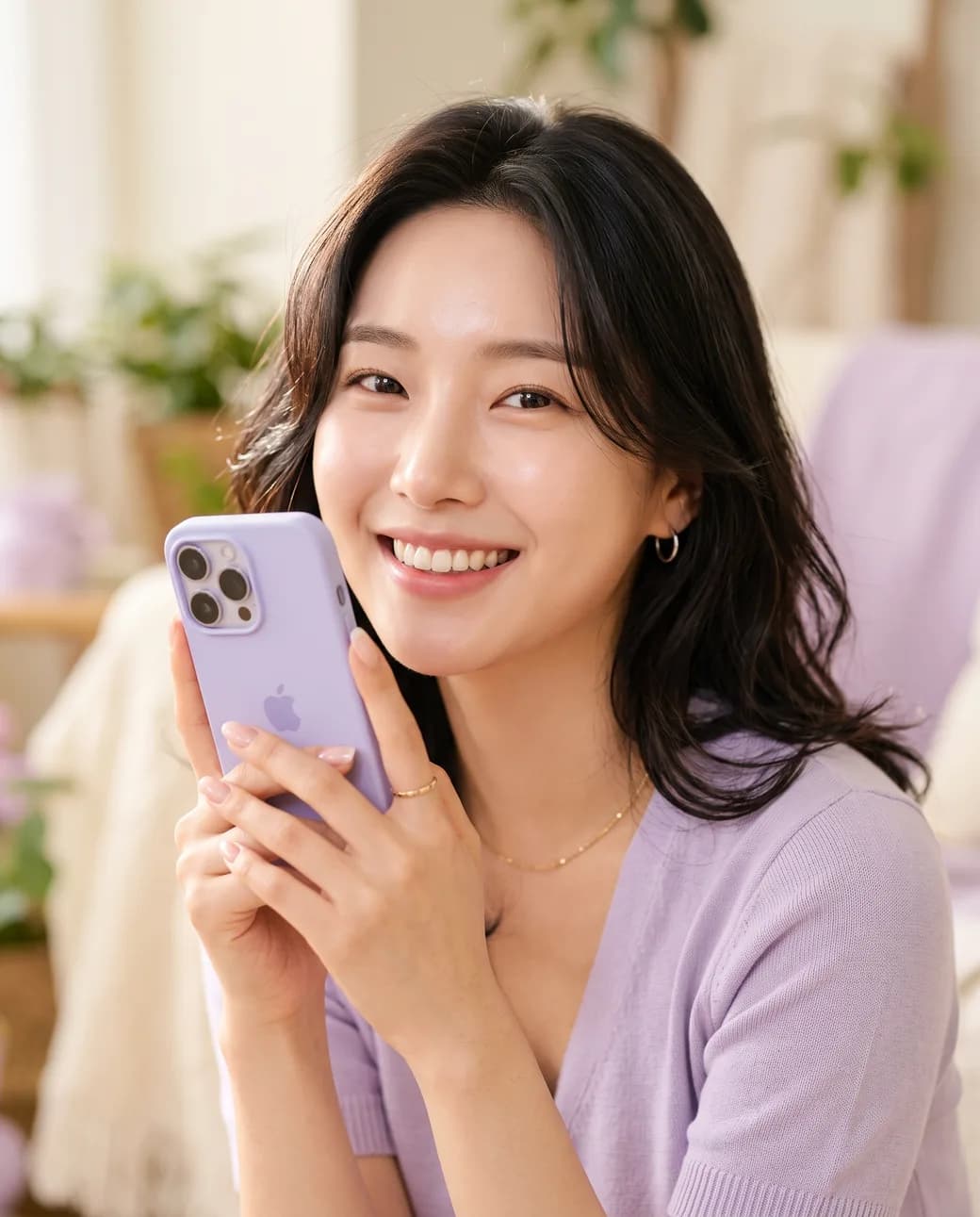 스마트폰으로 eSIM을 준비하는 여행자